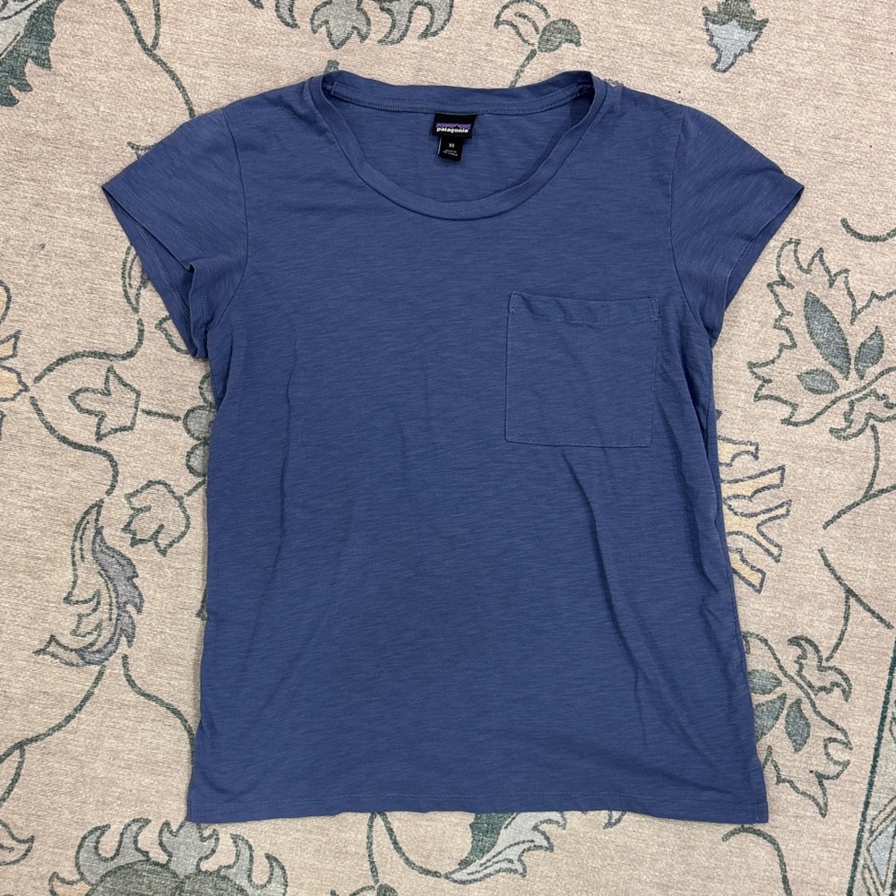 Patagonia Slate Blue Short Sleeve Pocket Tee